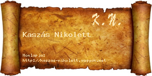 Kaszás Nikolett névjegykártya